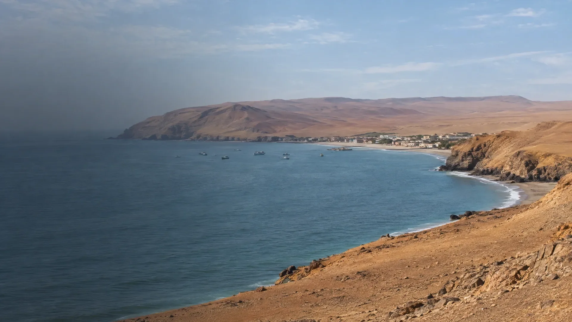 Escena generada con IA inspirada en Paracas