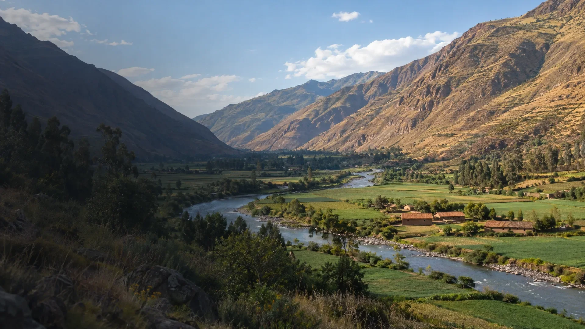Escena generada con IA inspirada en El Valle Sagrado
